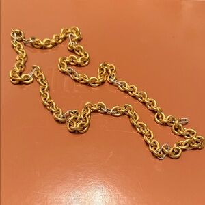 Long Gold & Silver-Tone Rope Link Necklace